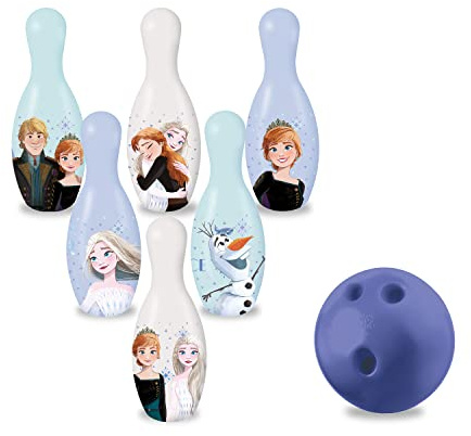 Mondo Toys - Set da Bowling Frozen II per bambini - INCLUDE 1 palla e 6 Birilli tema Forzen 2 - giocattoli di Sport - gioco per bambini 2 3 4 Anni - 28307