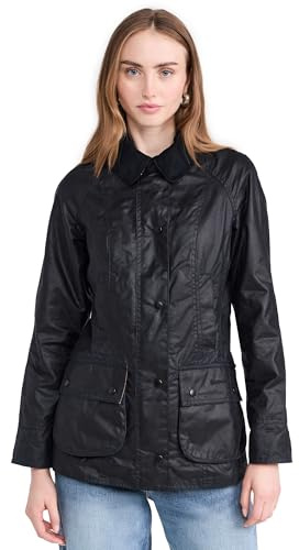Barbour Chaqueta de mujer de cera Classic Beadnell Wax Jacket LWX0667NY91 Color Marino, Ver fotos., XX-Small