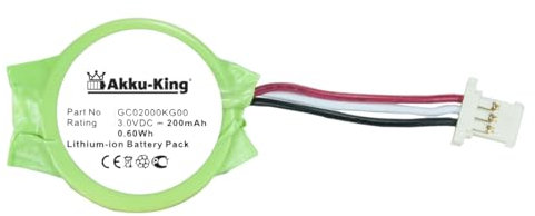 Backup, CMOS Batterie kompatibel mit Dell GC02000KG00 - Li-Ion 200mAh - für Latitude E4200, E4300