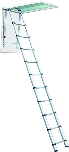 Telesteps 1000L Aluminum Telescoping Attic Ladder | Type IA | 300 lb Capacity | Fits 8–10 ft Ceilings | Attaches to Existing or Customer-Supplied Attic Access Door