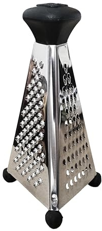 ECO Mini DREIKANTREIBE aus Edelstahl mit 3 Reibflächen 12cm Turmreibe Küchenreibe Gemüsereibe Nussreibe Multireibe Reibe 32