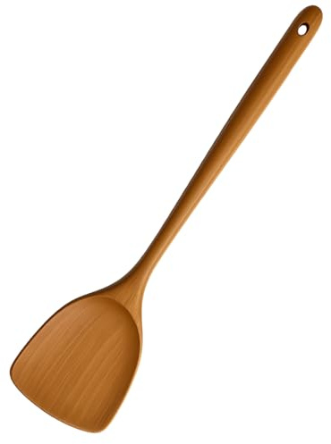 JapanBargain 4080, Wooden Long Cooking Spatula Turner, 14.75-inch