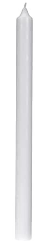 Rayher Stabkerze, weiß, rund, 40 cm, 3 cm ø, im Klarsichtkarton, 100% Paraffin, RAL-Gütezeichen, Rundkerze, Taufkerze, Kommunionkerze, Kerzenrohling zum Verzieren, 3126900