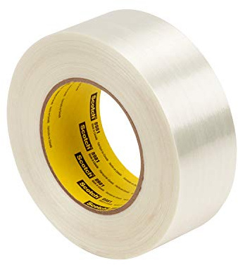 3M Scotch Nastro Rinforzato 8981, 25 MMX, 50 m, 36 Pezzi, Trasparente