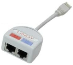 Lindy 34002 Port Doubler UTP, per 2 Collegamenti Ethernet su un Cavo