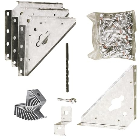 Chalet-Jardin AK100 Kit d'Ancrage sur Béton pour Abri de Jardin en Métal