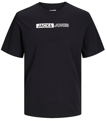 Jack and Jones Basic V-Neck Short Sleeve Men's T-Shirt Black Large