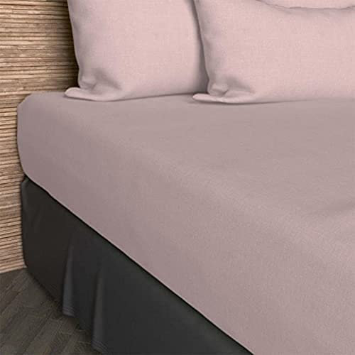 Soleil d'ocre 613827 Spannbettlaken Baumwolle 57 Sohn Sie Rosa 140 x 190 cm