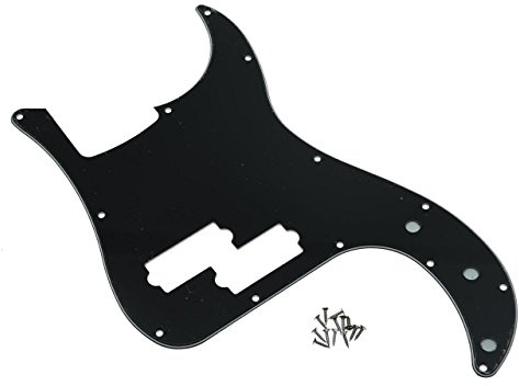 KAISH 13 Hole P Bass Style Pickguard PB Scratch Plate Bass Pickguard for USA/Mexico Precision P Bass Black 3 Ply