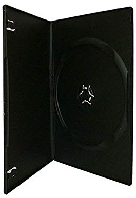 Maxtek 7mm Slim Black Single CD/DVD Case, 100 Pieces Pack.