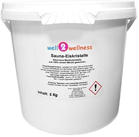 Sauna - Cristalli Ghiaccio/Mentolo - Cristalli 5,0 kg - in 100% Puro Minzöl