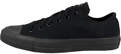 Converse All Star Low Trainers Black Mono Canvas - 7 UK