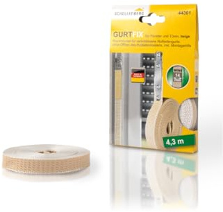 Schellenberg 44301 Roller Shutter Belt Repair Kit Gurtfix 14 mm Wide (System Mini), 4.3 m, Beige