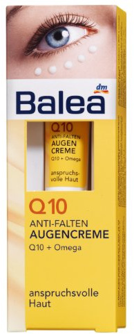 Balea Q10 Anti-Falten Augencreme für anspruchsvolle Haut, 5er Pack (5 x 15 ml)