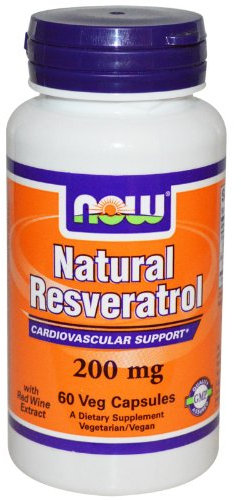 Now Foods NATURAL RESVERATROL 200mg 60 CPS