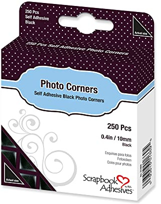 SCRAPBOOK ADHESIVES BY 3L Photo Corners Black