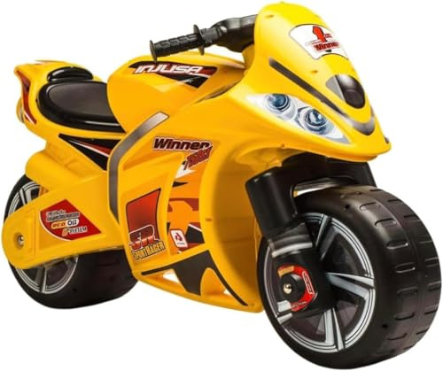 Moto Porteur Enfant 4 5 6 et 7 Ans sans Pédales - Winner XL Stable + Ergonomique - Moto Draisiènne 4 Ans Roues Larges + Transport Facile + Style Course | INJUSA