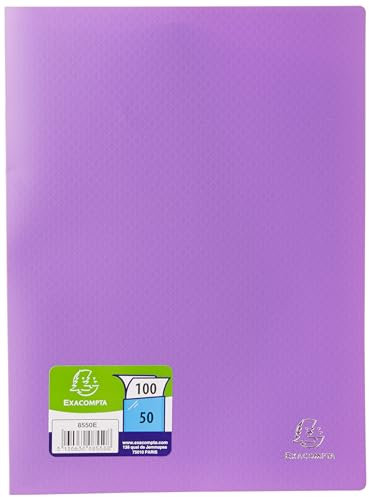 EXACOMPTA Porte vues prolypro souple grainé opaque 100 vues - A4 Couleurs assorties