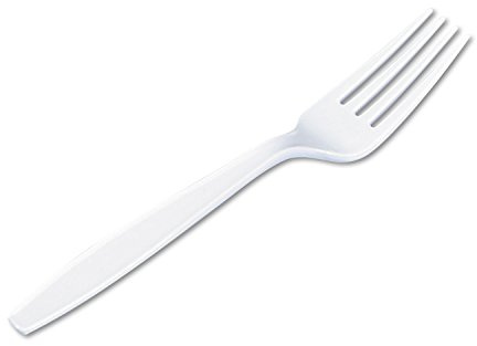 Dixie 7.13 Heavy-Weight Polystyrene Plastic Fork by GP PRO (Georgia-Pacific), White, FH217, (Case of 1,000), 1 Box/Case