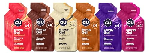 GU Original Sports Nutrition Energy Gel, Assorted Flavors, 24-Count