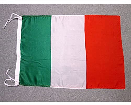 AZ FLAG - Drapeau Italie - 45x30 cm - Pavillon Italien Polyester Léger Avec Deux Cordelettes - 20g