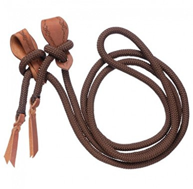 Tough 1 Royal King Slobber Strap Roping Rein Brown