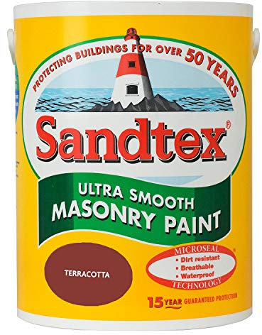 Sandtex masonry paint, 5 litres, ultra smooth brickwork, multicolour
