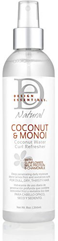 Design Essentials Natural Coconut & Monoi Coconut Water Curl Refresher with Sunflower, Marshmallow Root & Aloe, 8 Ounce