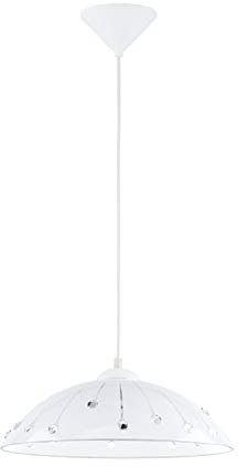 Eglo Vetro Lampada a Sospensione, in Plastica, 60 W, Bianco