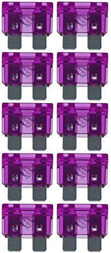 baytronic Standard Flachstecksicherung Kfz-Sicherung (10 Stück 3 A violett)
