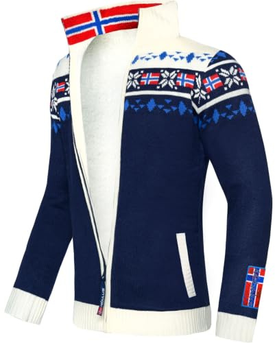 Nebulus Canadian Gilet Homme Navy/Off White FR : L (Taille Fabricant : L)