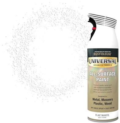 Rust-Oleum 400ml Universal Spray Paint Aerosol - Flat White