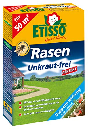 ETISSO® Rasen Unkraut-frei perfekt 50 ml für 50 m² - Unkrautvernichter Herbizid