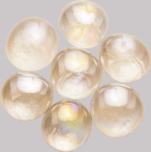 Glasnuggets 20-25 Glassteine 2cm Glasklar irisierend