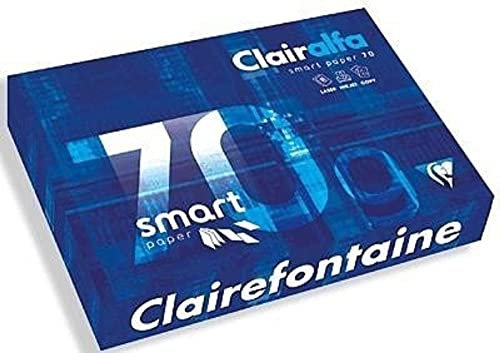 Clairefontaine 1942C - Ries Druckerpapier / Kopierpapier Smart Print, extraweiß, DIN A4, 70g, 500 Blatt, Weiß, 1 Ries
