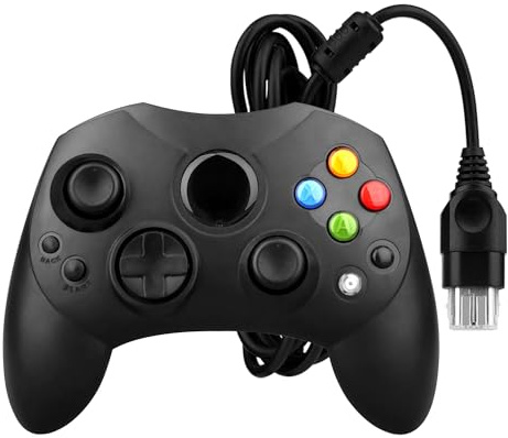 OSTENT verkabelter Controller S Typ 2 A für die ältere Generation der Microsoft Xbox Videospielkonsole Farbe Schwarz