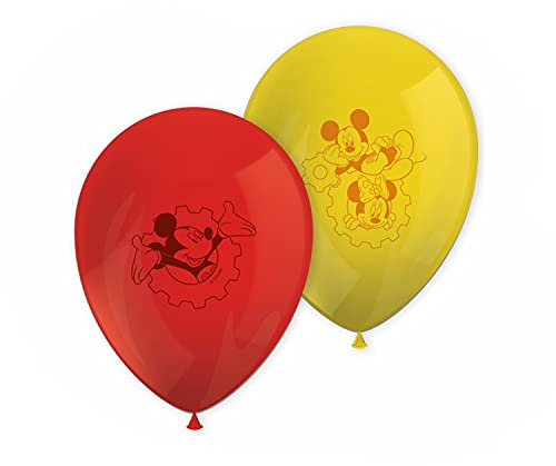 Globos de látex con diseño de Mickey Mouse, de Disney, 28 cm, Paquete de 8 , color/modelo surtido