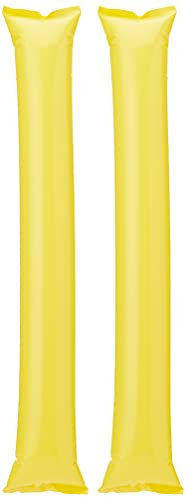 eBuyGB Unisex 1202908-10 eBuyGB Pack of 10 Cheering Sticks Bang Bang Noise Makers Clappers for Football Sports Events , Yellow, Pack UK