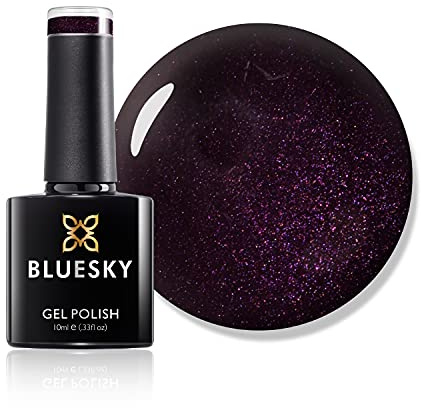 Bluesky Gel Nail Polish, Plum Paisley 80587, Dark, Jam, Purple, Long Lasting, Chip Resistant, 10 ml (Requires Drying Under UV LED Lamp)