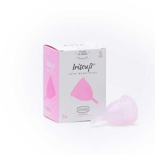Irisana - Copa Menstrual - Talla S - Transparente - 8,5 x 4,5 x 9,5 cm - De 100% Silicona Quirúrgica - Compatible con DIU - Ecológica - Modelo Iriscup