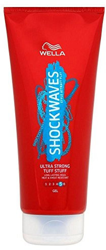 WELLA PROFESSIONALS SHOCKWAVES ULTRA STRONG TUFF STUFF HAIR GEL, 200 ML (Pack Of 6)