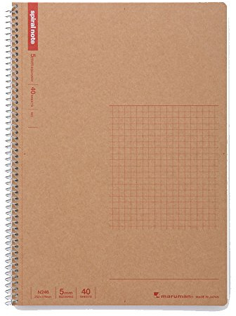 Maruman B5 spiral notebook grid ruled 40 sheets N246 10-volume set