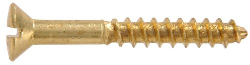Hillman 1170 Brass Oval Head Slotted Wood Screw 8 x 1 in. 40-Pack