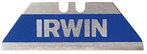 IRWIN 10505824 - Cuchilla trapezoidal de seguridad Bi-Metal Azul, 50 uds., dispensador