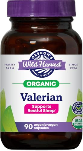 Oregon's Wild Harvest, Certified Organic Valerian, Herbal Aid, 900 mg, 90 Count