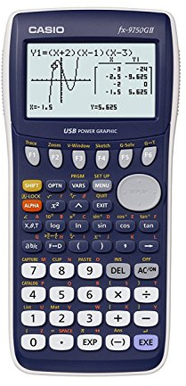 Casio fx-9750GII, Standard Graphing Calculator, White