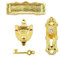 Odoria 1/12 Scale Dolls House Miniature Door Knob Door Lock Knocker Dollhouse Accessories