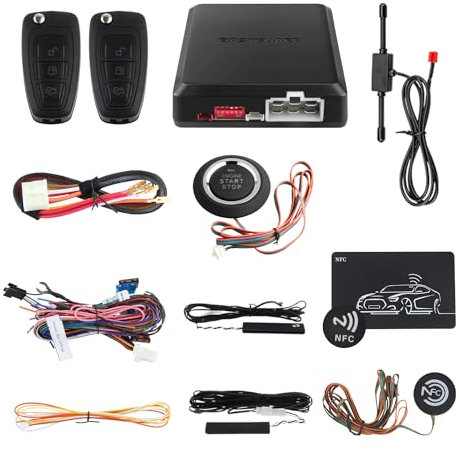 Quality EASYGUARD EC002-F0 PKE Car alarm system with auto start push start button code rolling