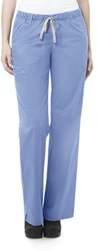 Wonderwink Wonderwork Pantalón de Pierna Recta para Mujer, Azul Ceil, 5X-Large