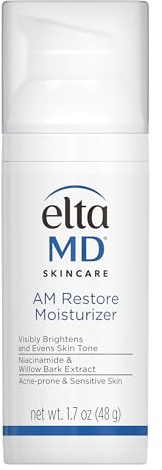 EltaMD AM Restore Face Moisturizer for Women and Men, Light Moisturizer Face Cream, Made with Niacinamide and Hyaluronic Acid, 1.7 oz Pump